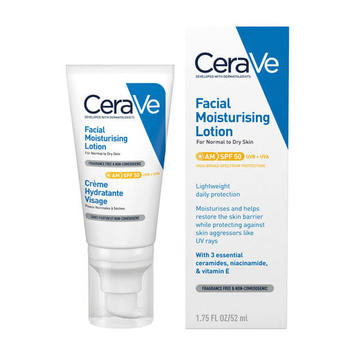 CeraVe päikesekaitsekreem Moisturizing Facial Lotion 52ml, naistele