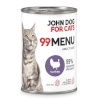 John Dog kassitoit For Cats 99 Menu Turkey, 400g