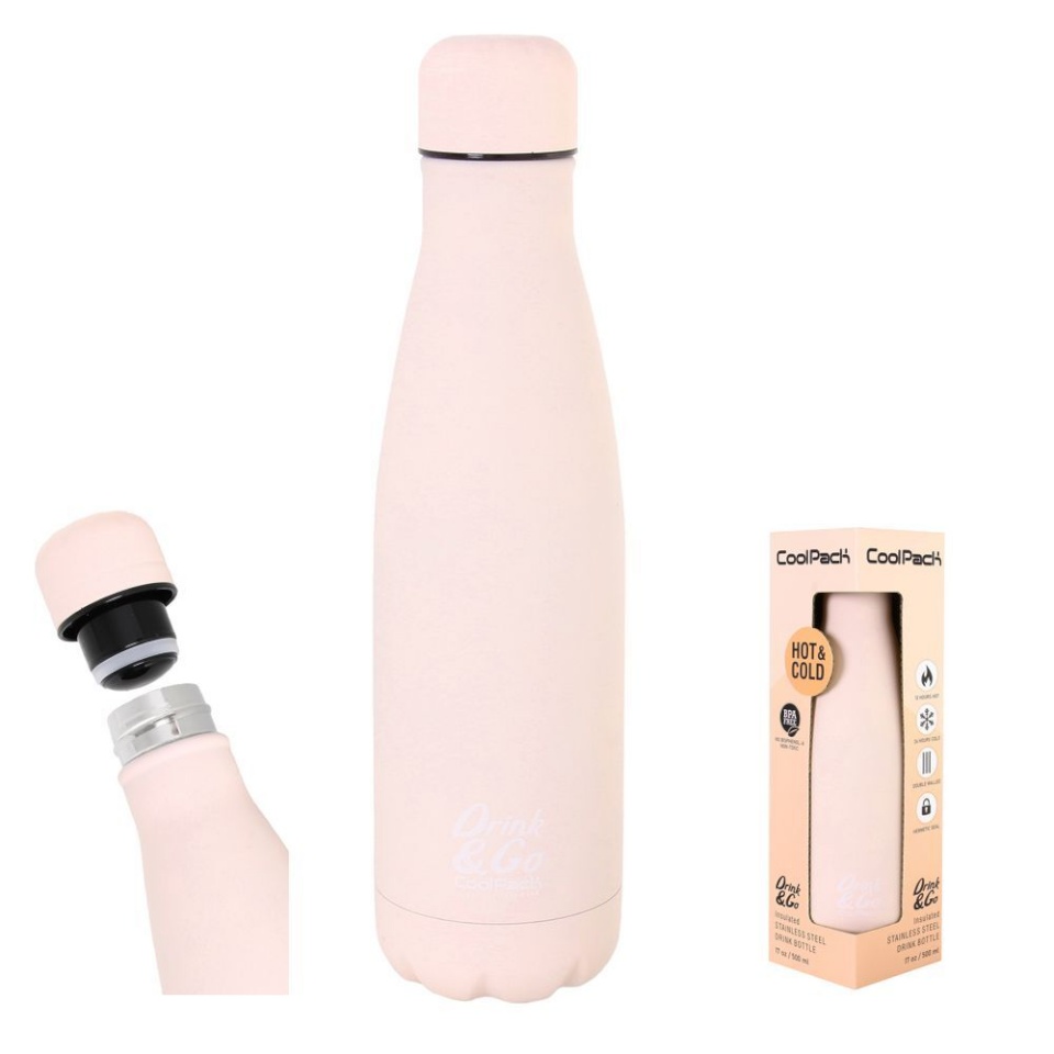 CoolPack termopudel 500ml, heleroosa