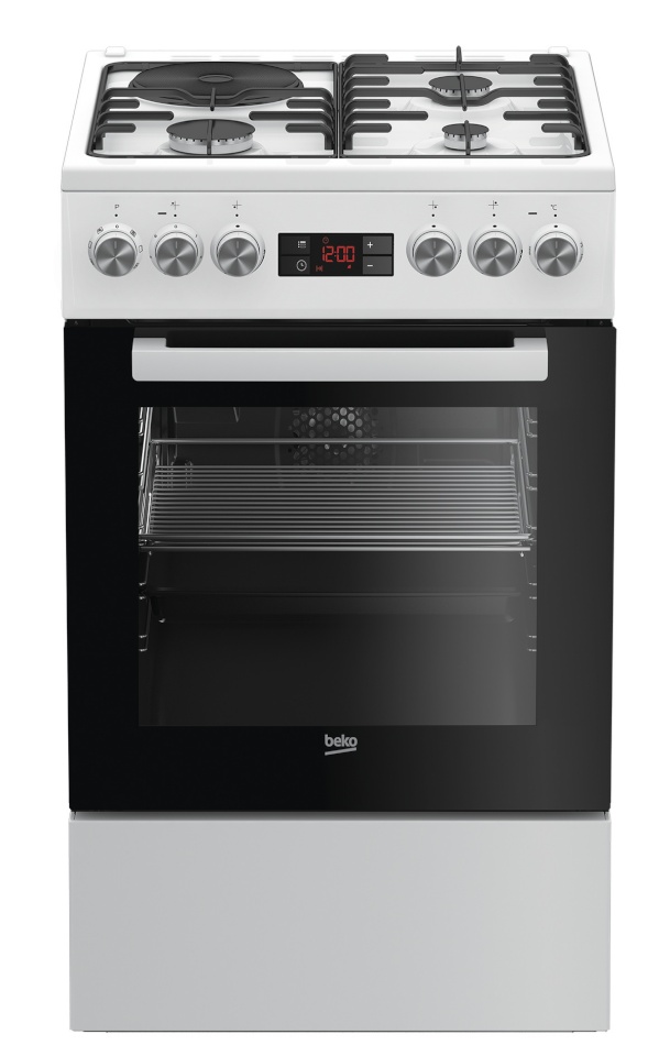 Beko gaasipliit elektriahjuga FSE53320DWCS Gas Cooker, valge