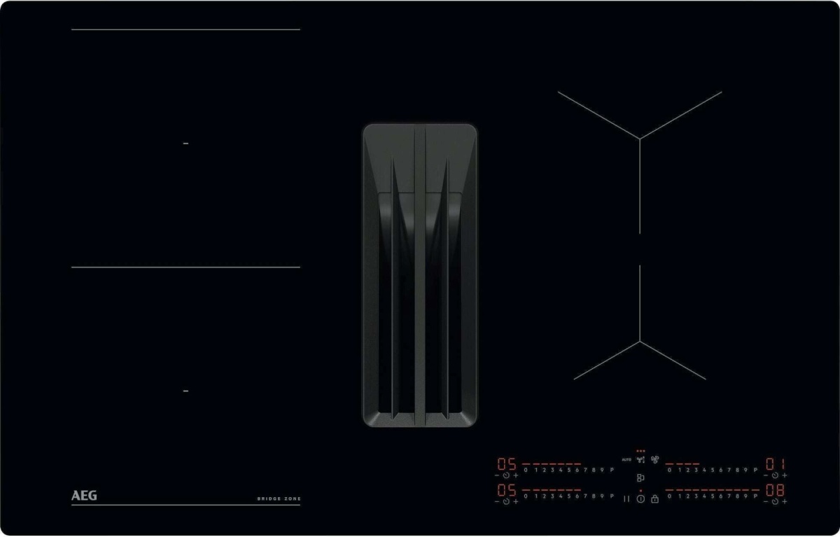 AEG induktsioonpliit õhupuhastiga TH84CB03CB Induction Hob with Extractor Hood, must