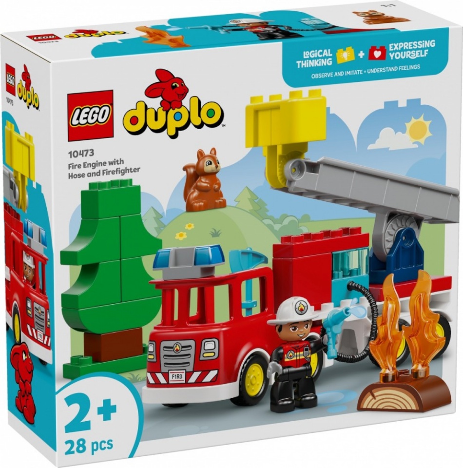 Lego klotsid Blocks DUPLO 10473 Fire Engine with Hose and Firefighter