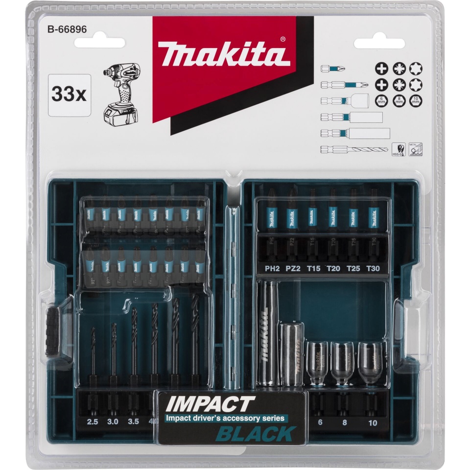 Makita kruvikeerajate komplekt B-66896 Impact must Drill Bit Set