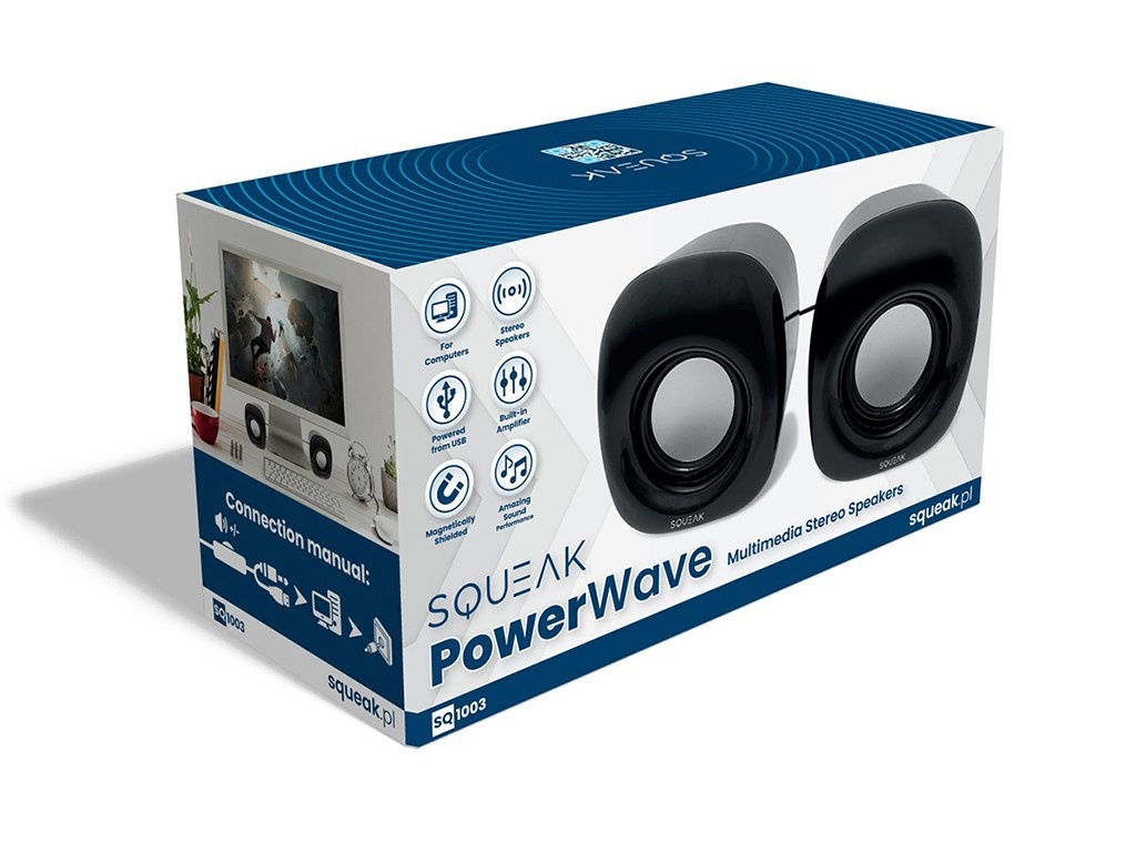 Squeak kõlarid PC Speakers 2.0 PowerWave SQ1003