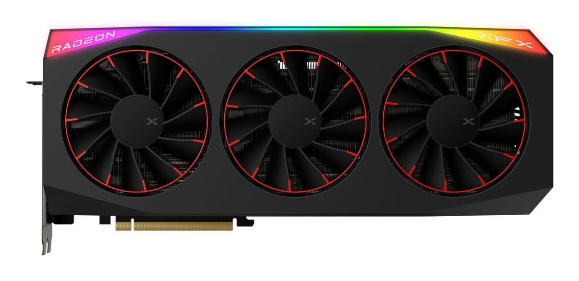 XFX videokaart Radeon RX 9070 XT OC Mercury RGB Magnetic Air (must, RDNA4, GDDR6, 3x DisplayPort, 1x HDMI 2.1)