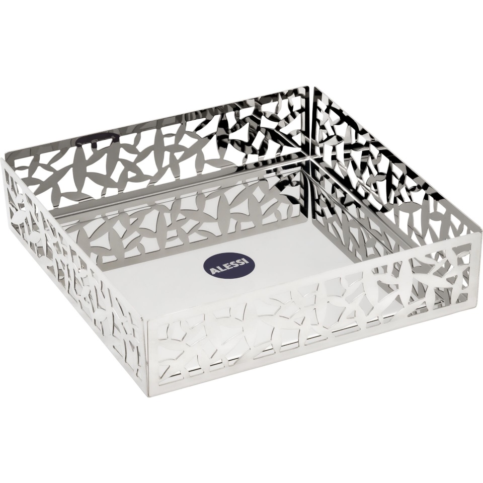 Alessi kandik MSA10 Cactus Flat Paper Napkin Holder, hõbedane