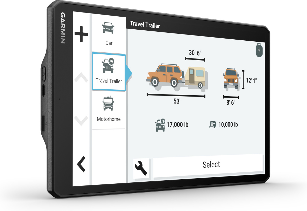Garmin Camper 1095 RV Navigator, maailm