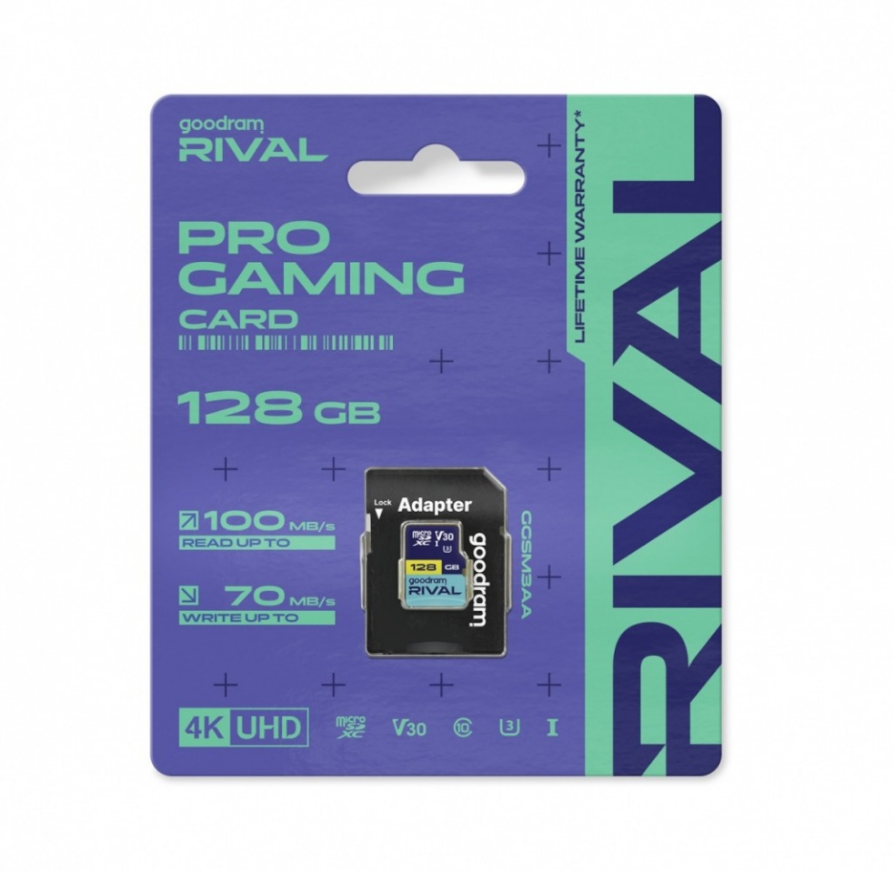 Goodram mälukaart microSD 128GB Rival UHS-I V30 U3 C10 100/70MBs