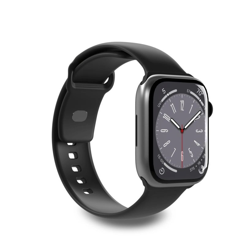 Puro Icon Silicone Strap for Apple Watch 38mm/40mm/41mm mm - Black (2tk)