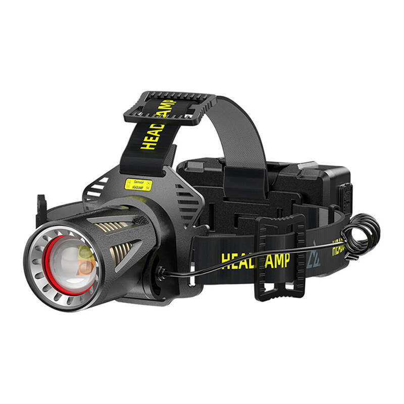 Warsun pealamp H620 Headlight, 700/920lm, 3x18650, USB-C, must