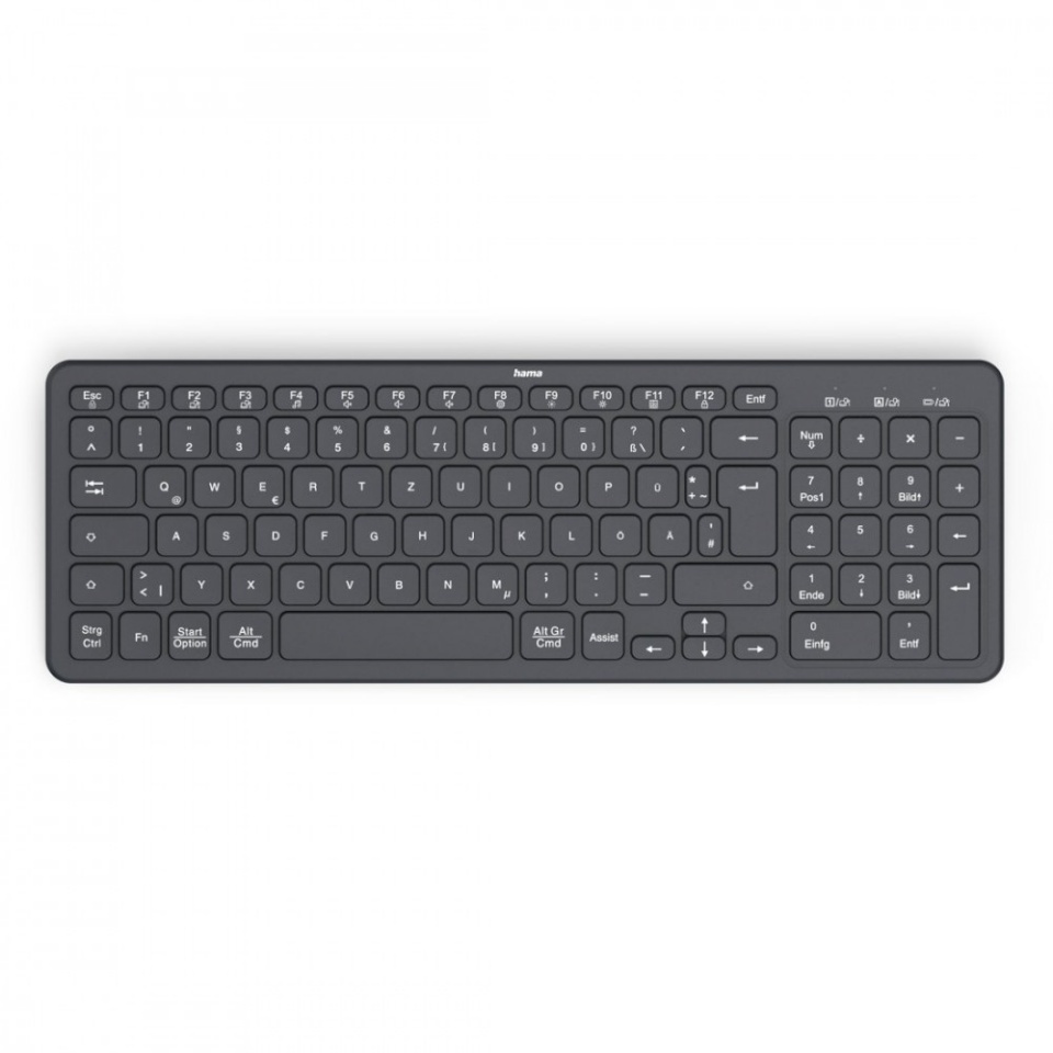 Hama klaviatuur multi-device Wireless Keyboard WK-300 must