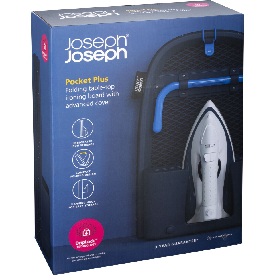 Joseph Joseph pesukorv Pocket Plus Klappbares Tisch-Bügelbrett, hoc