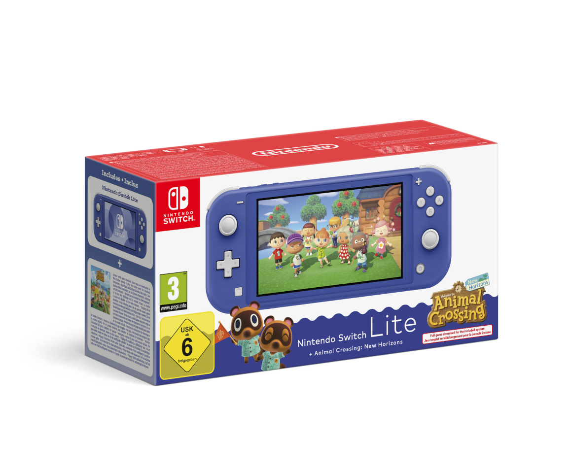 Nintendo mängukonsool Switch Lite inkl Animal Crossing: New Horizons (sinine)