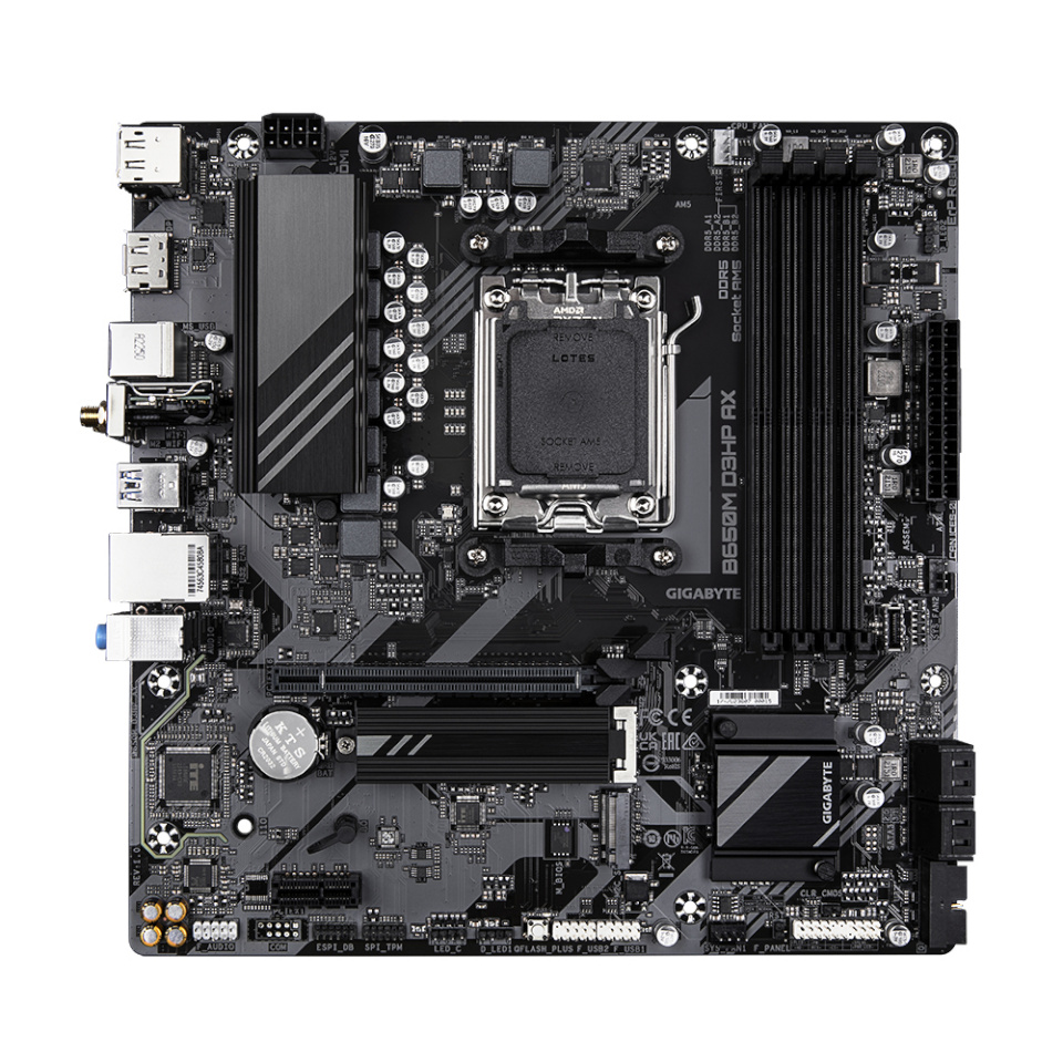 Gigabyte emaplaat B650M D3HP AX (B650,AM5,mATX,DDR5)
