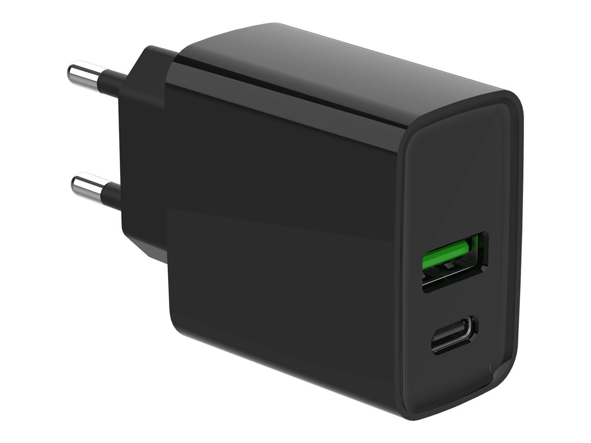 Gembird TA-UC-PDQC20-01-BK 2-port 20W USB fast charger,must