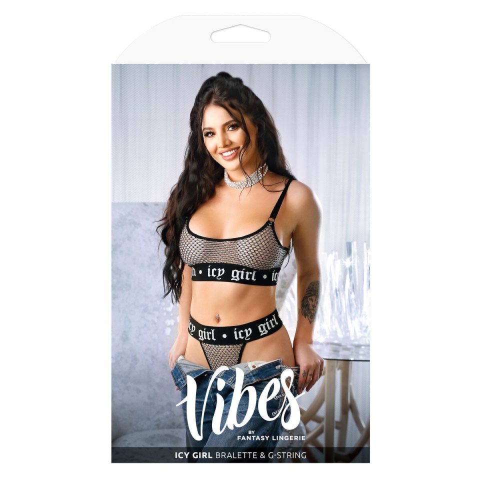 Fantasy Lingerie aluspesu komplekt must (L/XL)