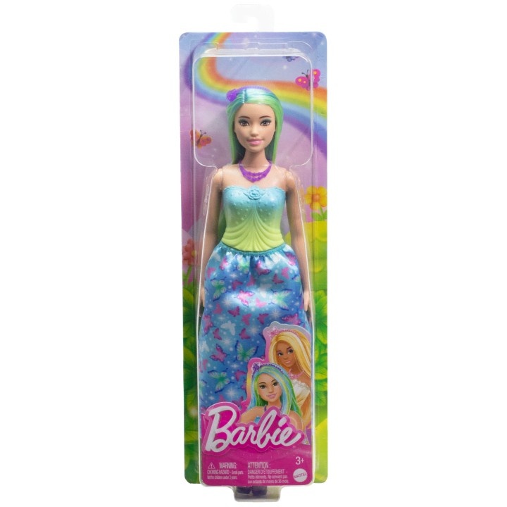 Mattel mängunukk Doll Barbie Princess with long sinine-roheline hair