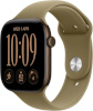 Apple Watch 12 46mm GPS, M/L, Dark Bronze Aluminium Case, Olive Sport Band, pronks/pruun