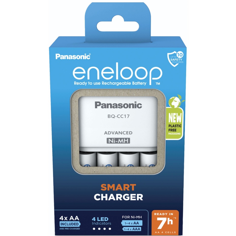 Eneloop laadija Panasonic Smart Charger BQ-CC17 inkl.4xAA K-KJ17MCD40E