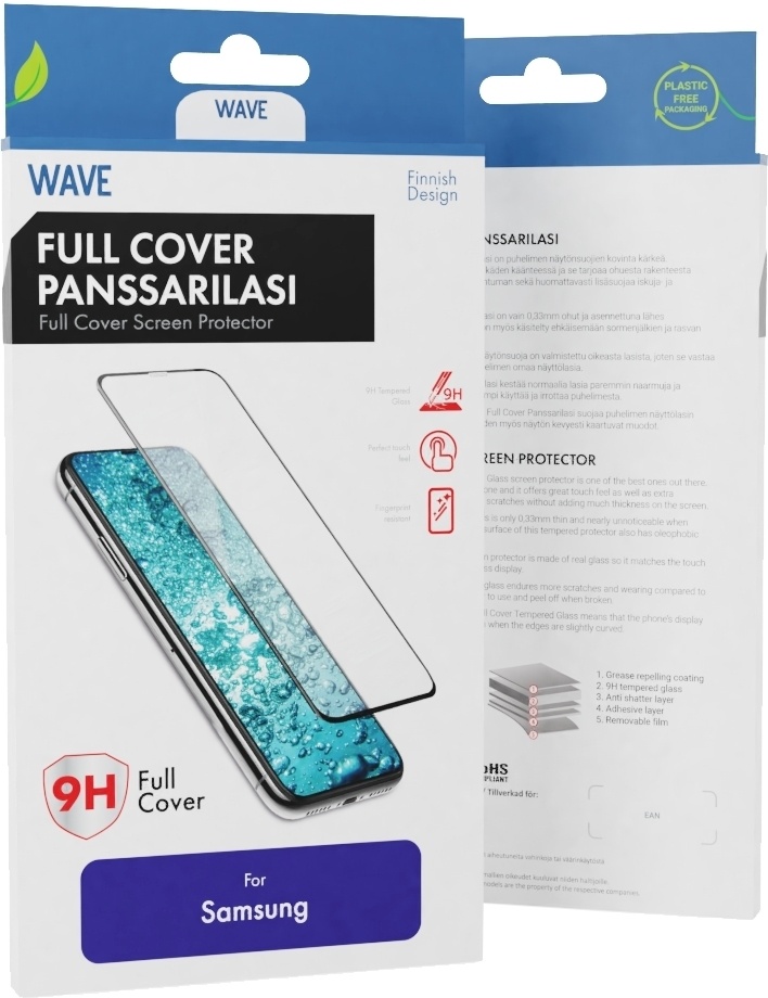 Wave kaitseklaas Full Cover, Samsung Galaxy A51 / A51 5G, must