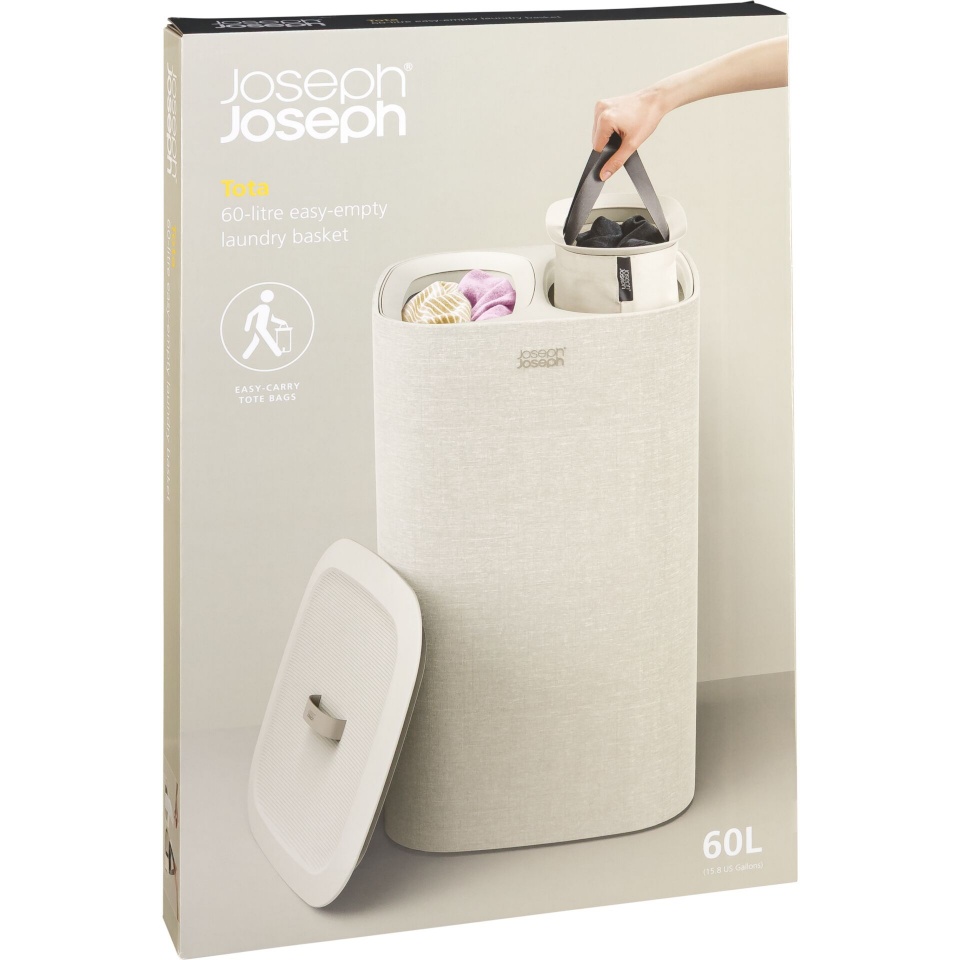 Joseph Joseph prügikast Tota ecru 60L Wäschetrennkorb