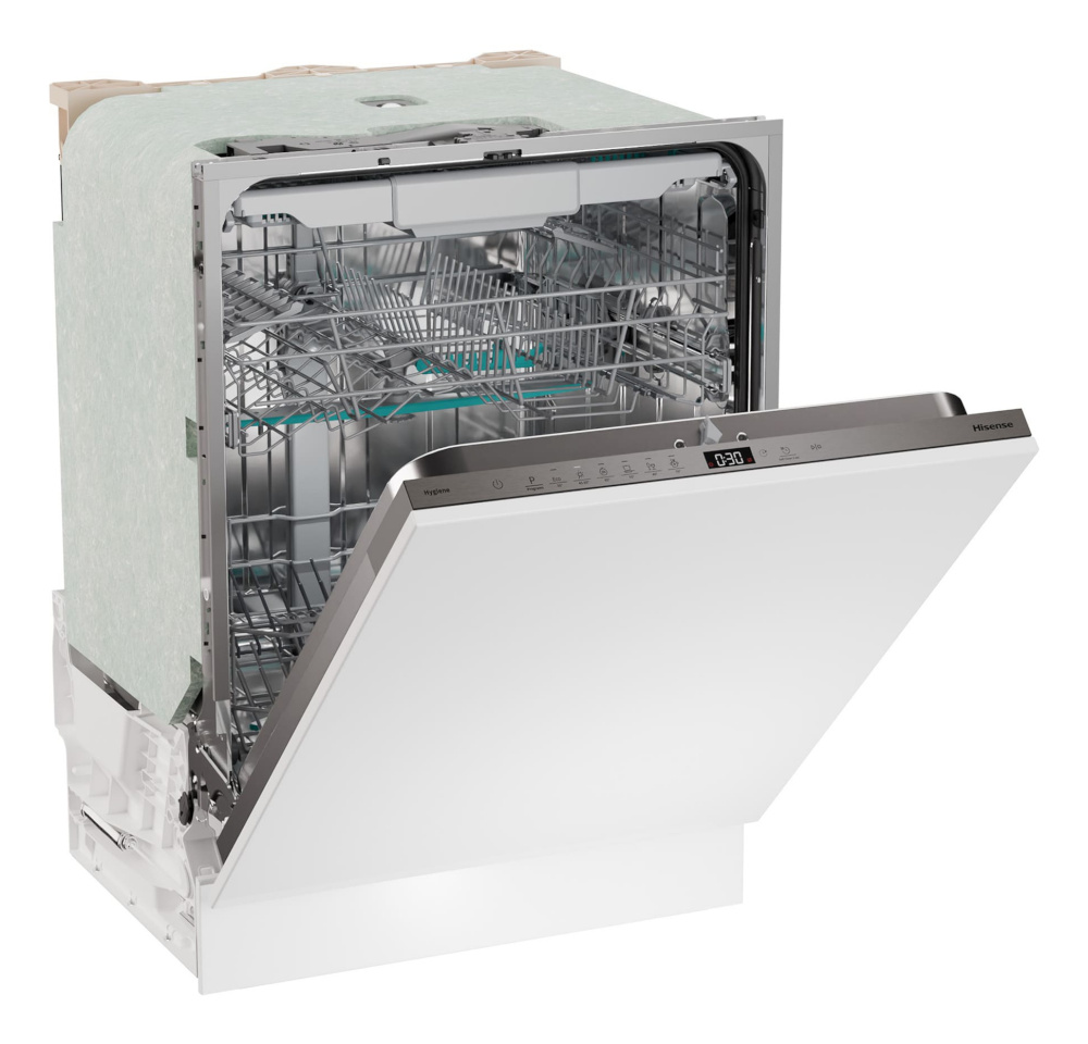 Hisense integreeritav nõudepesumasin HV16D5 Built-In Dishwasher, 60cm, hõbedane