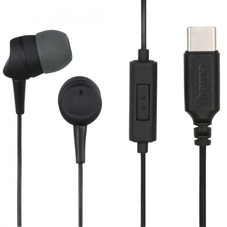 Hama kõrvaklapid InEar stereo earphones sea II must