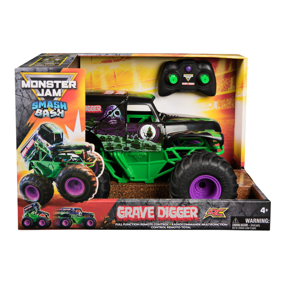 Spinmaster Monster Jam - Smash 'n Bash Grave Digger, (Maßstab 1:15)