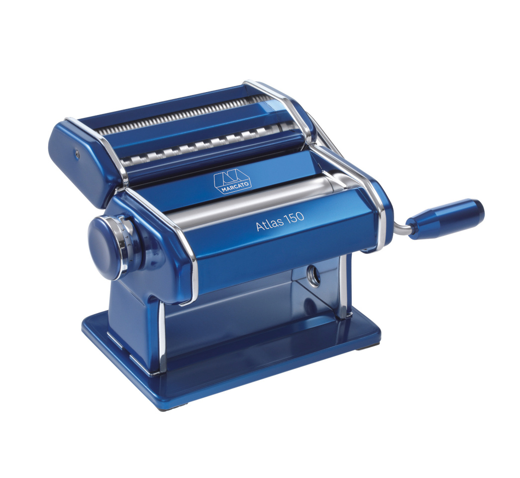 Marcato Atlas pastamasin topeltlõikuriga, 150 mm, sinine