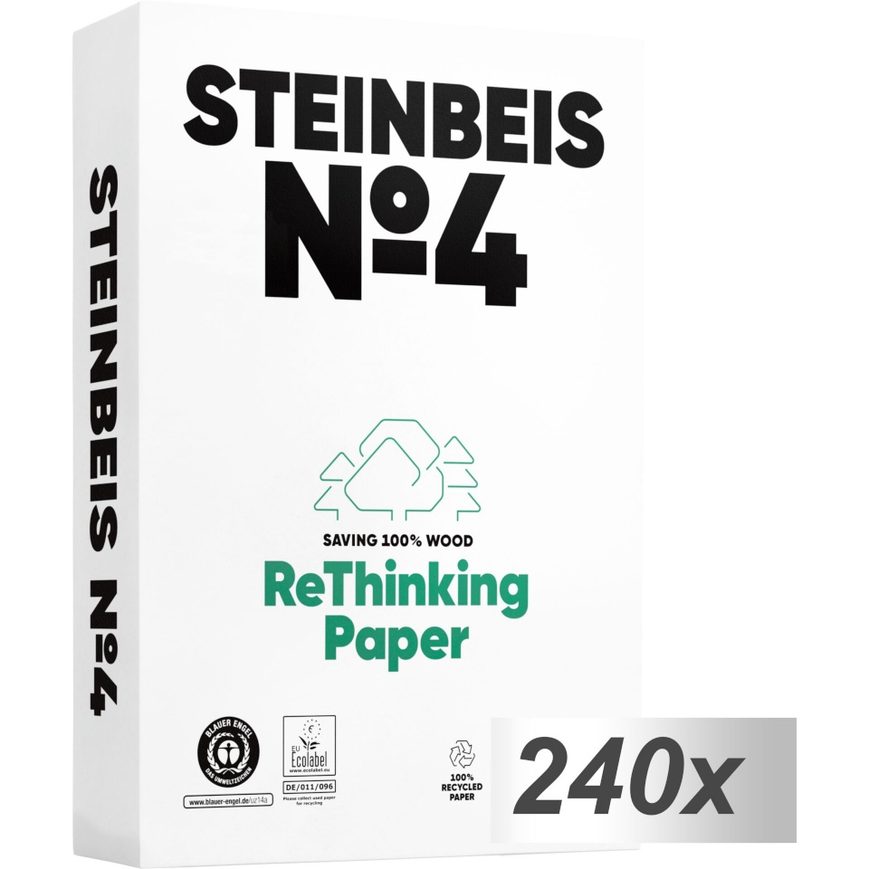 Steinbeis fotopaber 120.000 Blatt Steinbeis No. 4 Recyclingpapier A4 80g ISO 100