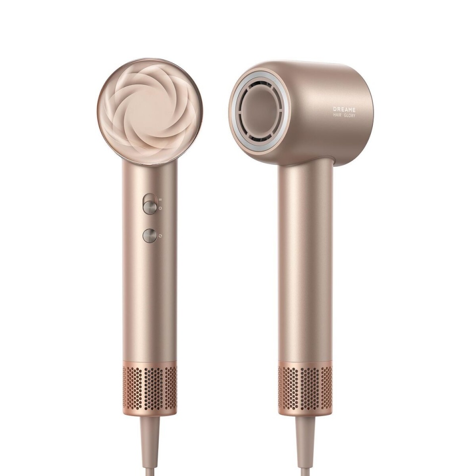 Dreame Juuksekuivati Glory Mix 1600W Iooniline, 3 magnetotsikut, kuldne