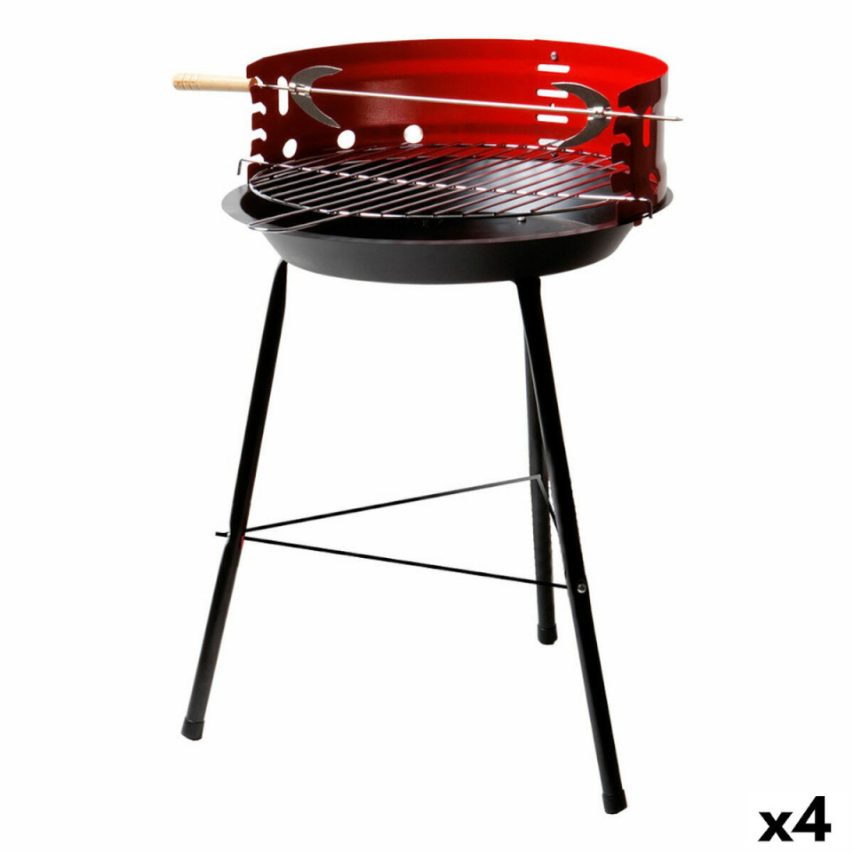 Aktive Kaasaskantav Barbeque-grill punane Puit Raud 37,5x70x38,5cm