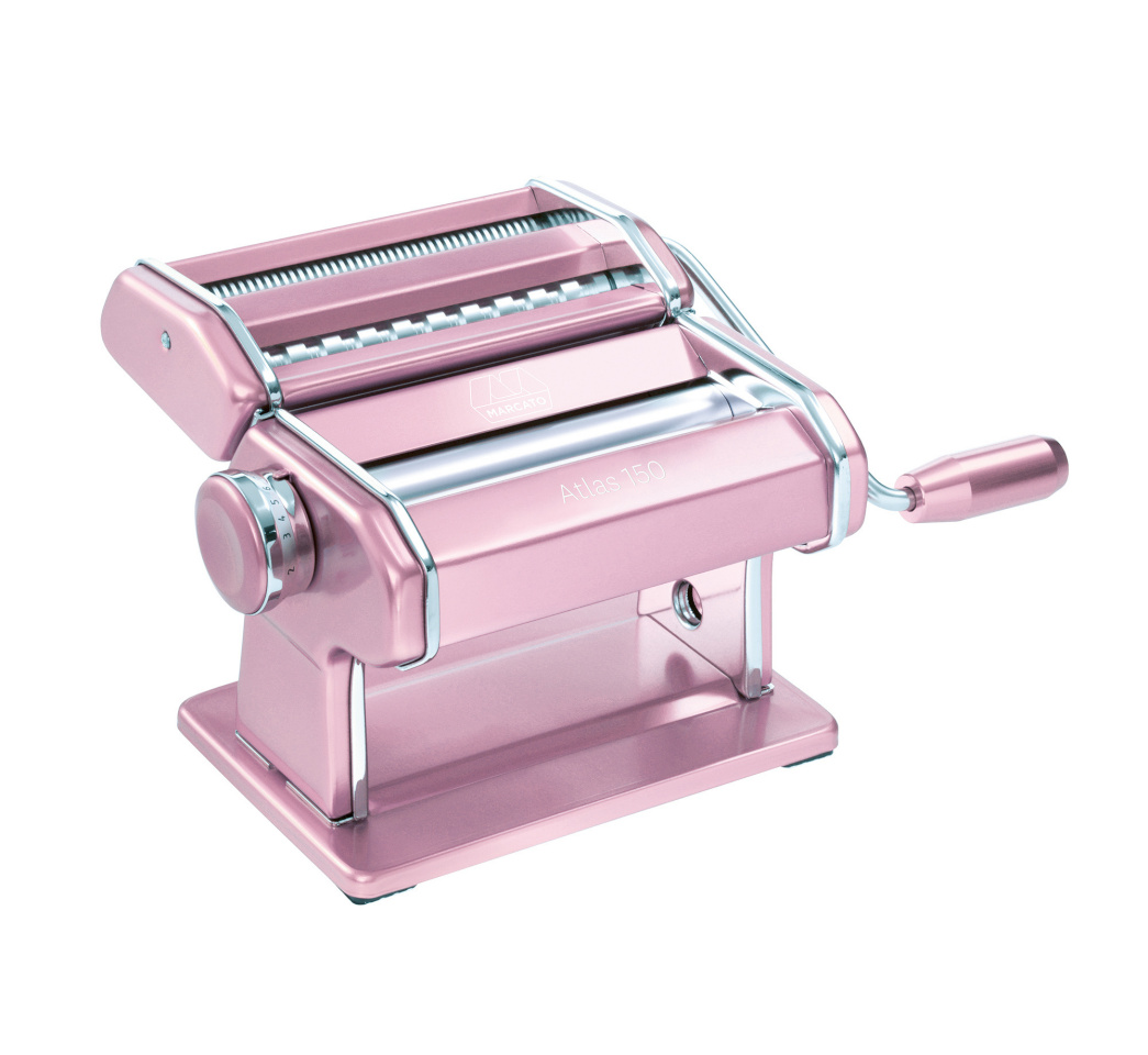 Marcato Atlas pastamasin topeltlõikuriga, 150 mm, roosa
