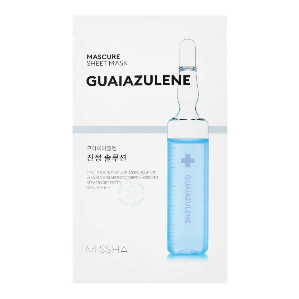 Missha näomask Mascure Sheet Mask Guaiazulene 28ml, unisex