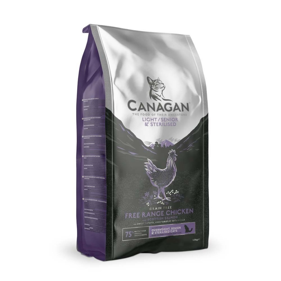 Canagan kuivtoit kassile Light/Senior Chicken, 1,5kg