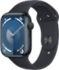 Apple Watch Series 9 GPS 45mm Midnight Aluminium Case with Midnight Sport Band, S/M
