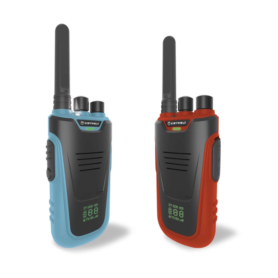 Kidywolf Walkie-Talkies with Torch sinine/punane