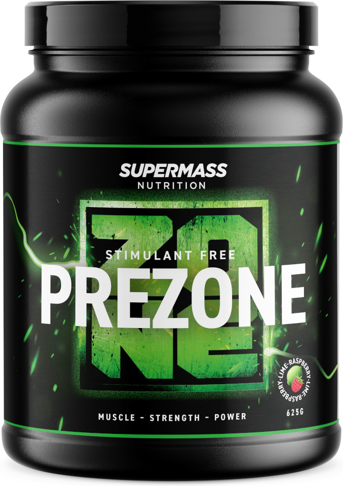 Supermass Nutrition toidulisand Prezone Stim Free, Raspberry-Lime, 625g