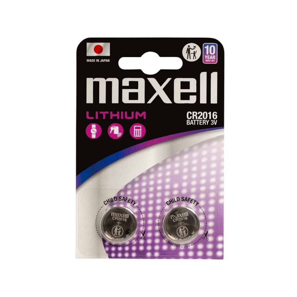 Maxell patarei Lithium battery LITHIUM CR2016 2tk 3V