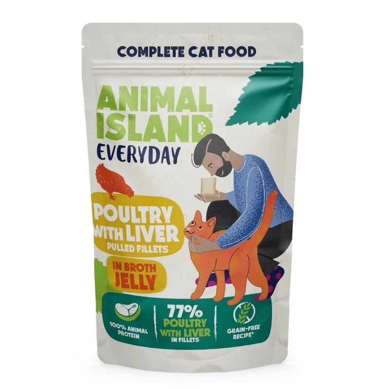 Animal Island kassitoit Everyday Poultry with Liver in Jelly, 85g