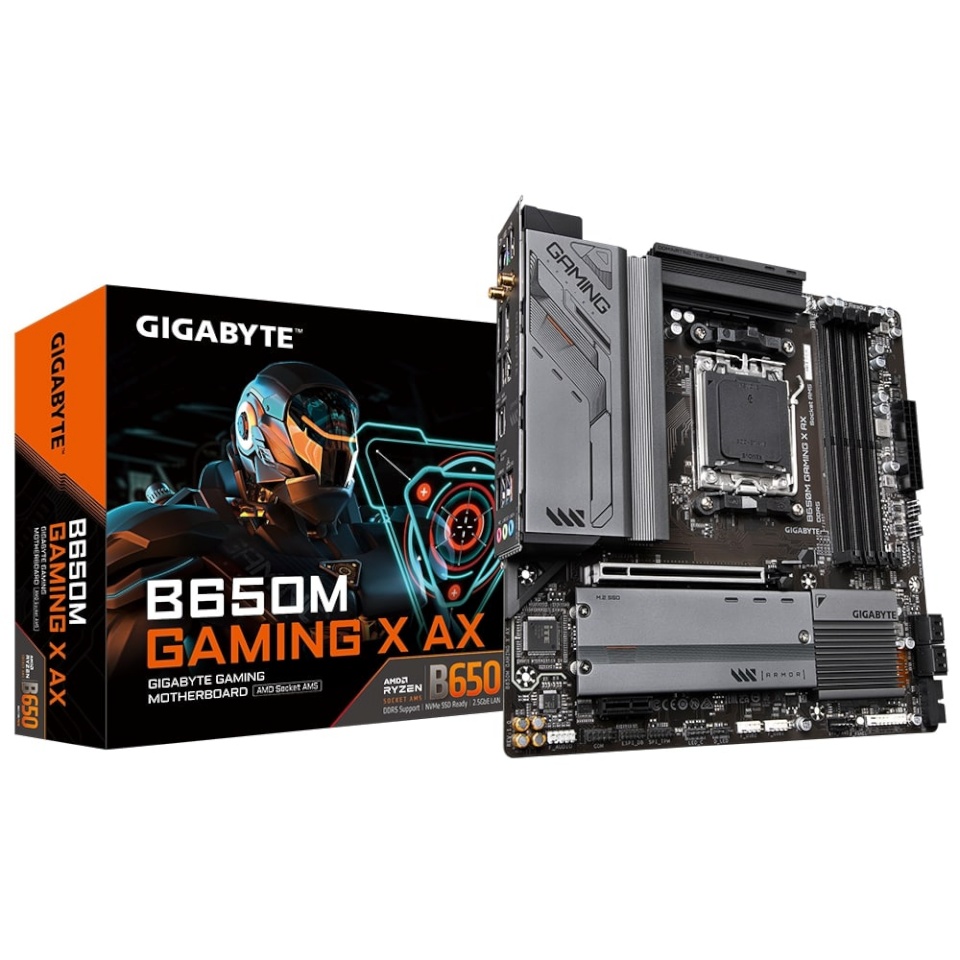 Gigabyte emaplaat B650M GAMING X AX, AMD, AM5, DDR5, mATX