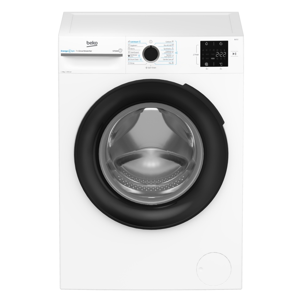 Beko pesumasin BM3WFSU38413WB Washing Machine, 8kg, 1400 p/min, valge