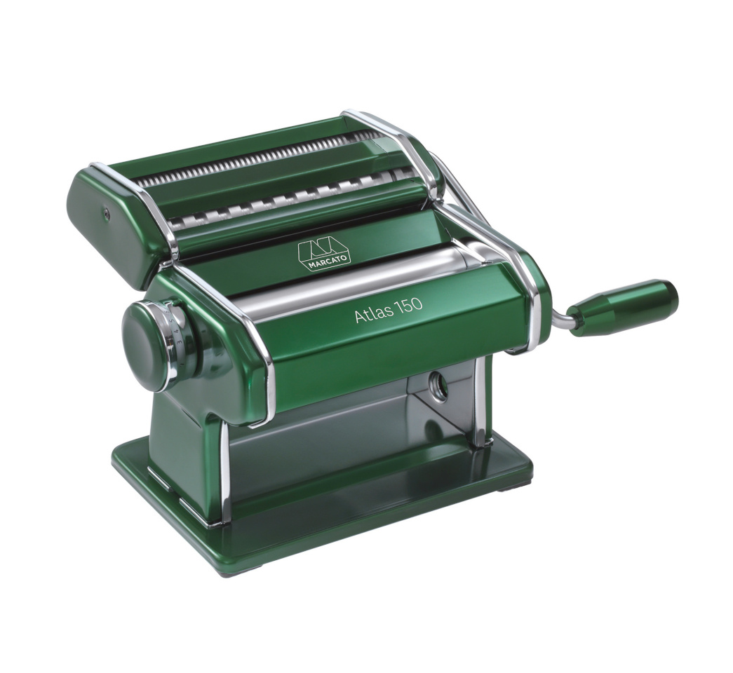 Marcato Atlas pastamasin topeltlõikuriga, 150 mm, roheline