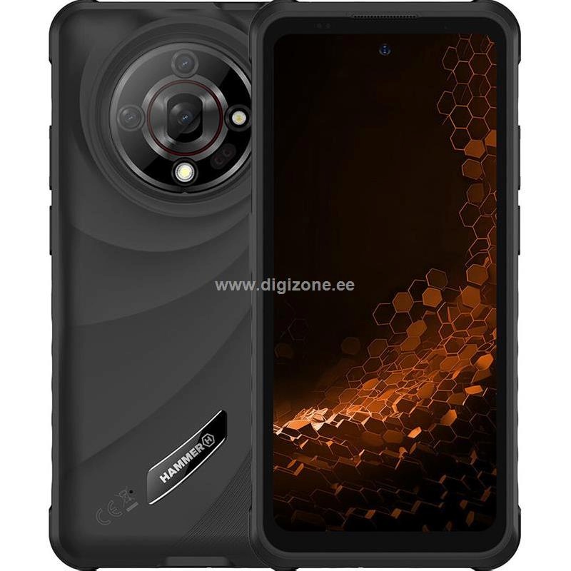 Hammer mobiiltelefon Hammer Iron 6 (must) DS 6.56" IPS TFT 720x1612/2GHz/128GB/6GB RAM/Android 14/microSDXC/WiFi,BT,5G