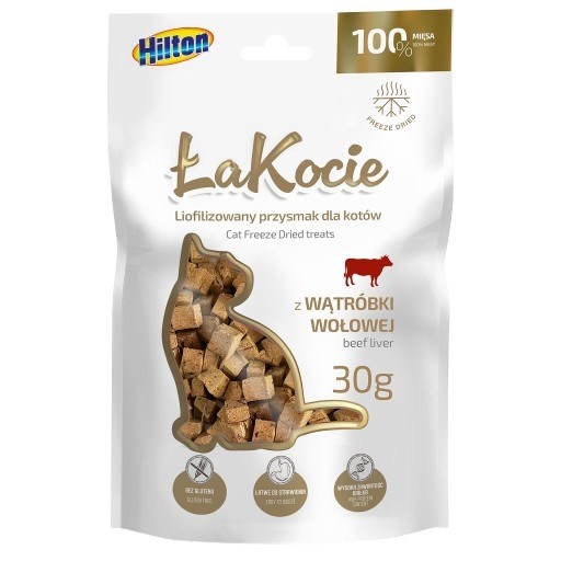 Hilton maius kassile ŁaKocie Freeze Dried Beef Liver, 30g
