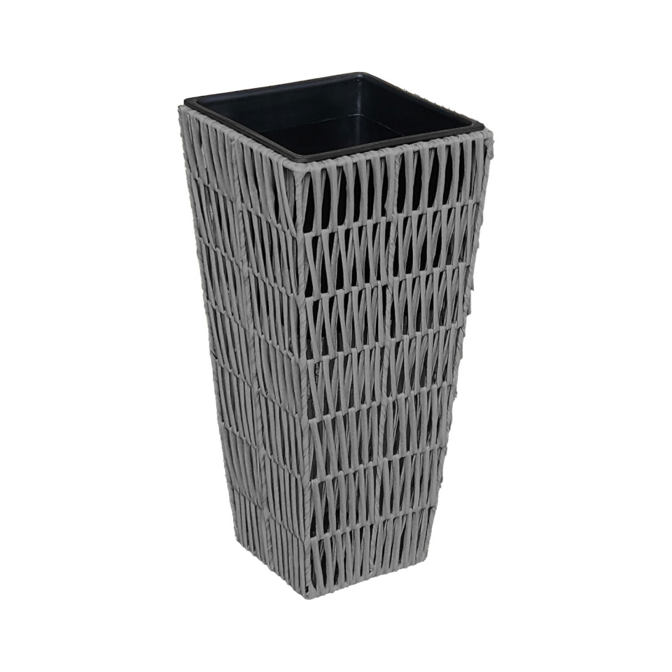 H4Y lillepotiümbris Wicker, 28x28x50cm, hall