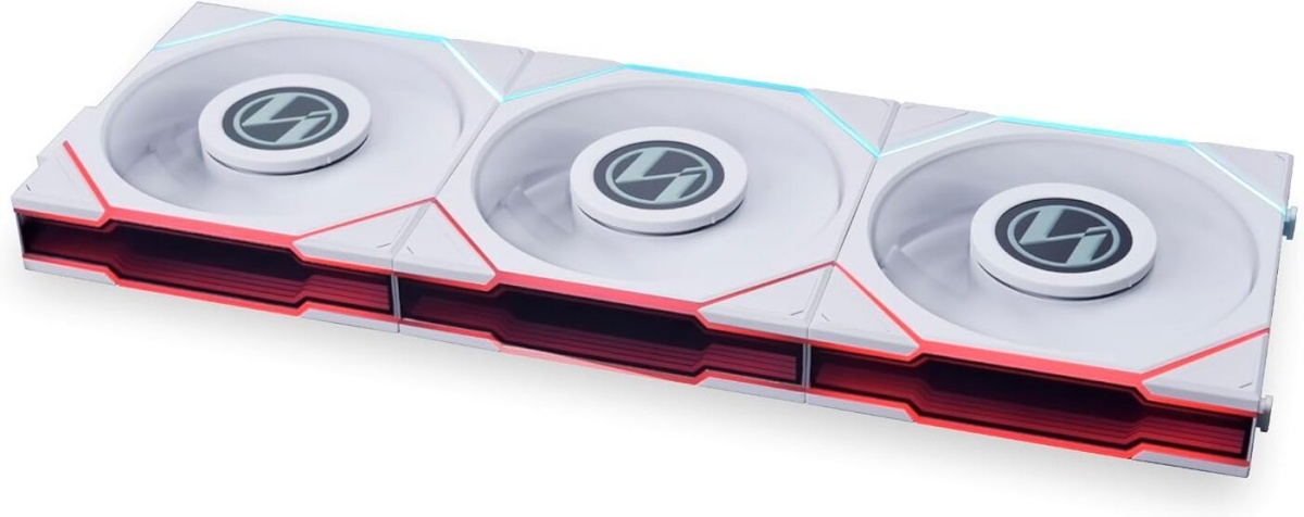 Lian Li UNI FAN TL LCD 120 ARGB PWM pakett, 120 mm, valge, 3-pakk