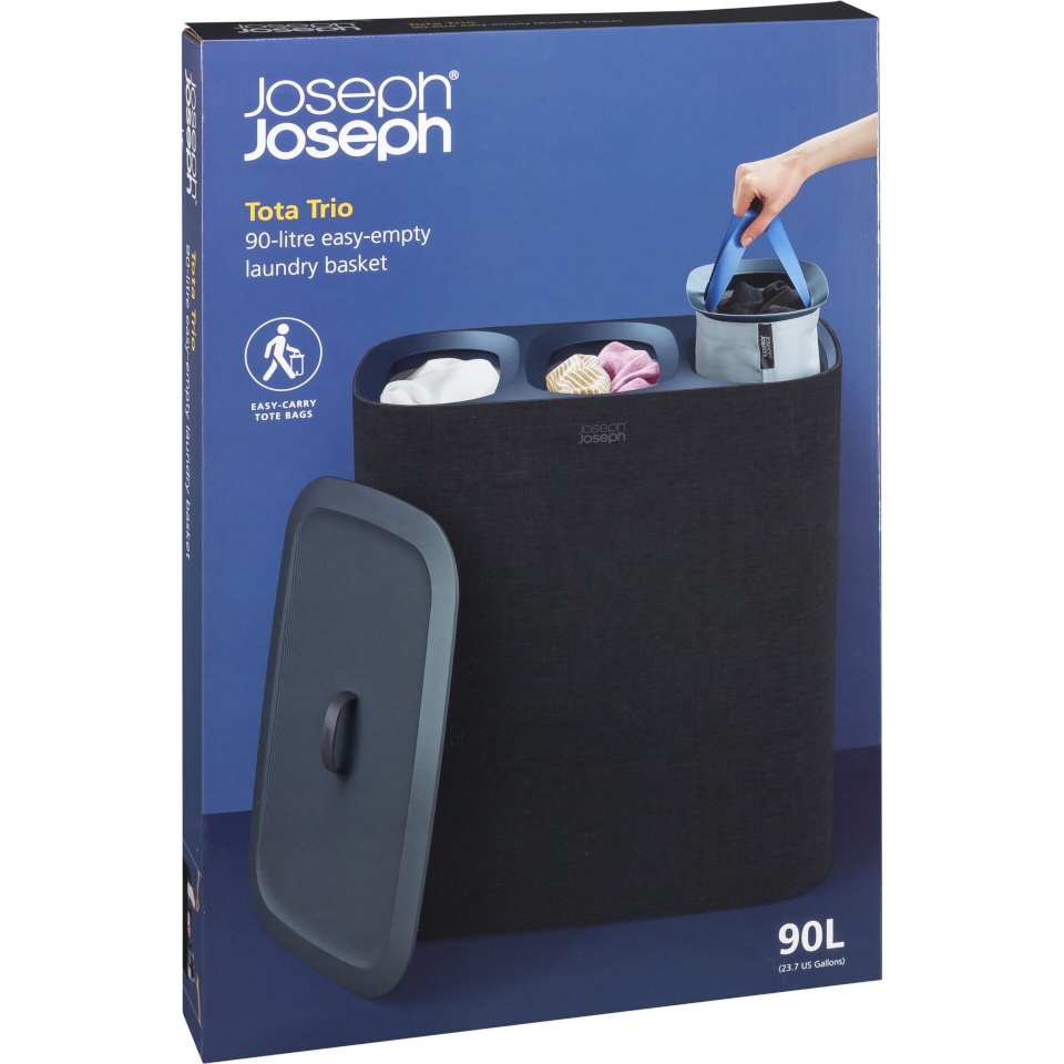 Joseph Joseph prügikast Tota Trio must 90L Wäschetrennkorb
