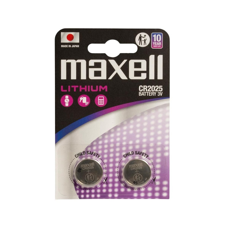 Maxell patarei Lithium battery LITHIUM CR2025 2tk 3V