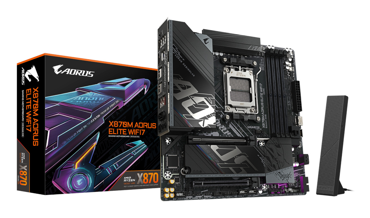 Gigabyte emaplaat X870M AORUS ELITE WIFI7 (X870,AM5,ATX,DDR
